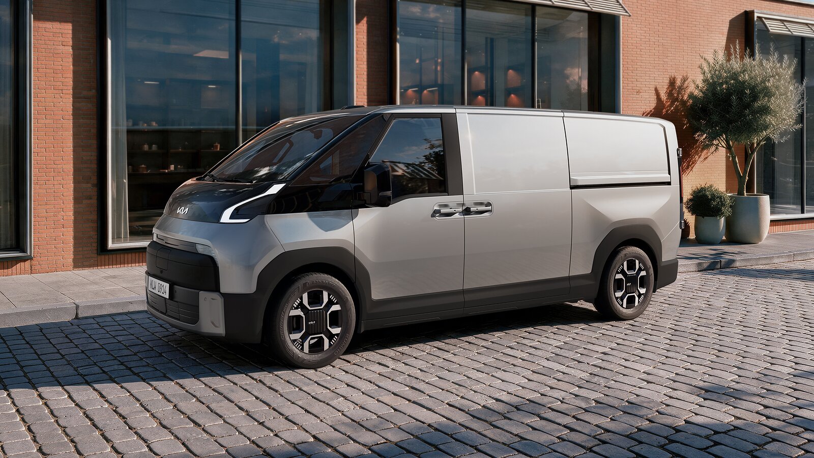 Kia PV7 Cargo eléctrico visto desde el exterior