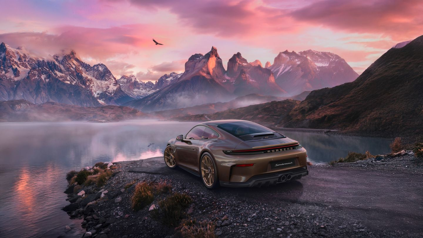 Porsche 911 GT3 Touring Condor inspirado en Chile, vista exterior