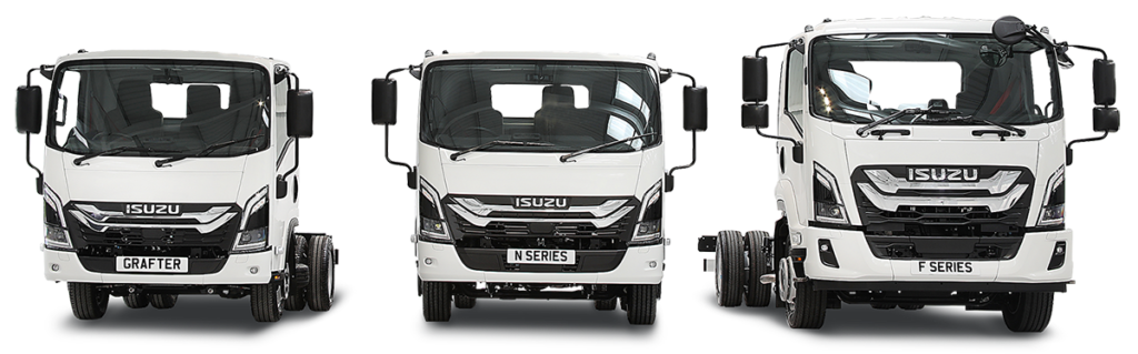 Gama de camiones Isuzu del mercado británico, imagen referencial